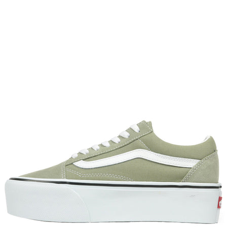 VANS Sneakers Donna art. Old Skool Stackform VN0009PZOLV1 in tessuto Utility Olive