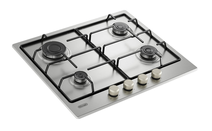 De'Longhi YLG 60 F Piano Cottura a Gas 60cm Inox 4 Fuochi Smaltate