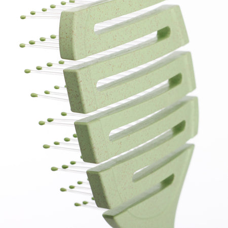 Spazzola Piatta Muitomas Hairbrushlgn Verde per Capelli