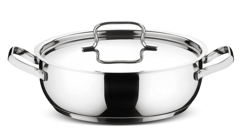 Lagostina Batteria di Pentole 24 Pezzi Acciaio Inox Antiaderente Manici Ergonomici