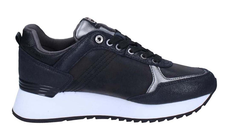 COLMAR Sneakers Donna art. TRAVIS PUNK HIGH OUTSOLE 106 in tessuto/sintetico Black
