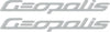 2-ADESIVI-GEL-3D-COPPIA-SCRITTE-argento-GEOPOLIS-per-scooter-compatibili-PEUGEOT