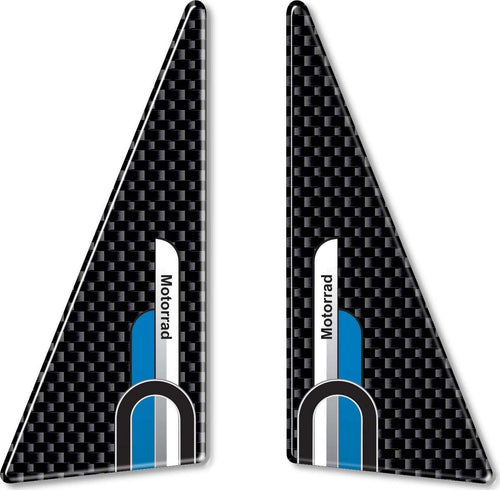 2-ADESIVI-in-RESINA-3D-PROTEZIONE-LATERALE-SERBATOIO-CARBONIO-per-MOTO-BMW-New!