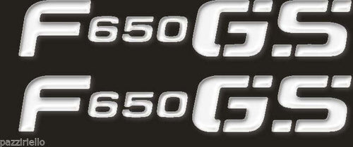 2-ADESIVI-STICKERS-in-RESINA-SCRITTA-F650-GS-compatibile-per-MOTO-BMW-F-650-GS