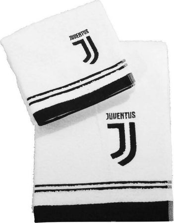 2 asciugamani bagno in puro cotone spugna 100% juventus f.c prodotto ufficiale con logo ricamano e banda nera Sport e tempo libero/Fan Shop/Articoli per la casa/Bagno/Asciugamani da bagno Puleo Casa - Palermo, Commerciovirtuoso.it