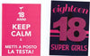 2 BIGLIETTI AUGURI COMPLEANNO 18 ANNI FUCSIA CON BUSTA KEEP CALM SUPER GIRL Casa e cucina/Hobby creativi/Materiali per hobby creativi/Forniture per feste/Bomboniere Trade Shop italia - Napoli, Commerciovirtuoso.it