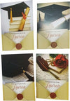 2-Biglietto-Auguri-Congratulazioni-Laurea-Con-Busta-Rosso-Cappello-Penna