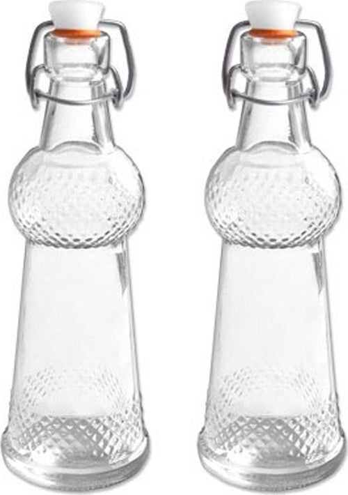 2 Bottiglia Bottiglie Bottigliette In Vetro Con Meccanica A Guarnizione 50ml Cucina > Bottiglie e Brocche Trade Shop italia - Napoli, Commerciovirtuoso.it