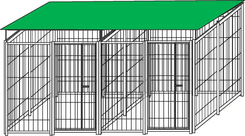 2 Box per Cani con Copertura Zincatura a Caldo Ciascuno da 200x200x Altezza 180 Cm Prodotti per animali domestici/Cani/Cucce gabbiette e recinzioni/Recinti da esterno Ogomondo - Martina Franca, Commerciovirtuoso.it