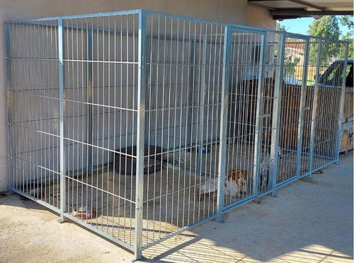 2 Box per Cani da Esterno con Zincatura a Caldo Ciascuno da 200x200x Altezza 180 Cm Prodotti per animali domestici/Cani/Cucce gabbiette e recinzioni/Recinti da esterno Ogomondo - Martina Franca, Commerciovirtuoso.it