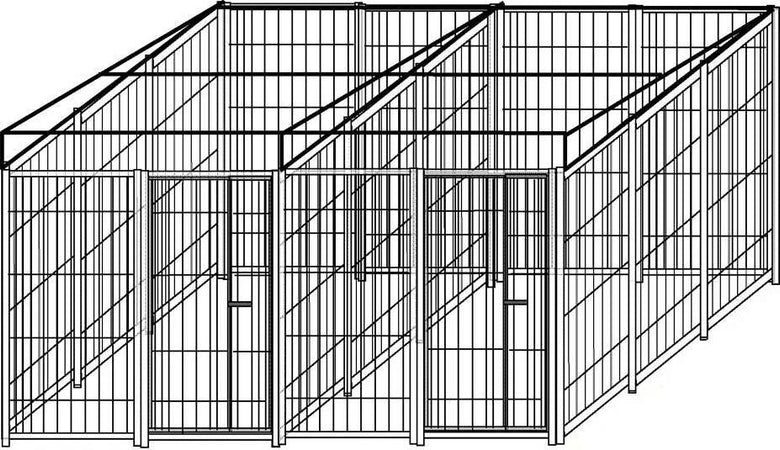 2 Box per Cani Predisposizione alla Copertura Zincato Ciascuno da 300x200x Altezza 180 Cm Prodotti per animali domestici/Cani/Cucce gabbiette e recinzioni/Recinti da esterno Ogomondo - Martina Franca, Commerciovirtuoso.it