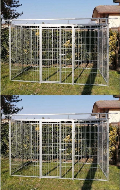 2 Box per Cani Predisposizione alla Copertura Zincato Ciascuno da 300x200x Altezza 180 Cm Prodotti per animali domestici/Cani/Cucce gabbiette e recinzioni/Recinti da esterno Ogomondo - Martina Franca, Commerciovirtuoso.it