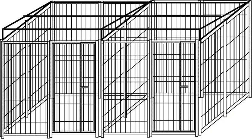 2 Box per Cani Predisposto alla Copertura Zincato a Caldo Ciascuno da 200x200x Altezza 180 Cm Prodotti per animali domestici/Cani/Cucce gabbiette e recinzioni/Recinti da esterno Ogomondo - Martina Franca, Commerciovirtuoso.it