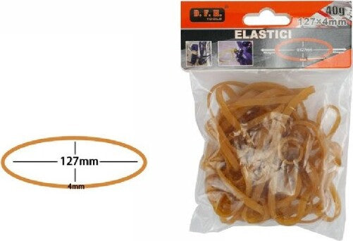2-Confezioni-Da-40g-Elastici-Elastico-Molle-Gomma-Fettucce-Misura-127x4mm-53692a