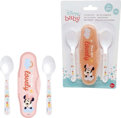 2 Cucchiai Per Bambini Prima Pappa Minnie Mouse Rosa Con Astuccio Per Bambini Prima infanzia/Allattamento e pappa/Stoviglie/Set di stoviglie Trade Shop italia - Napoli, Commerciovirtuoso.it