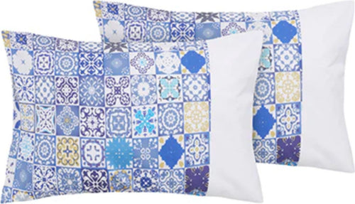 2-federe-coppia-di-federe-bifaccia-doubleface-stampa-digitale-100%-cotone-Made-in-Italy-MAIOLICHE-DI-VIETRI-/-BIANCO