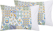 2-federe-coppia-di-federe-bifaccia-doubleface-stampa-digitale-100%-cotone-Made-in-Italy-MAIOLICHE-SICILIANE-/-BIANCO