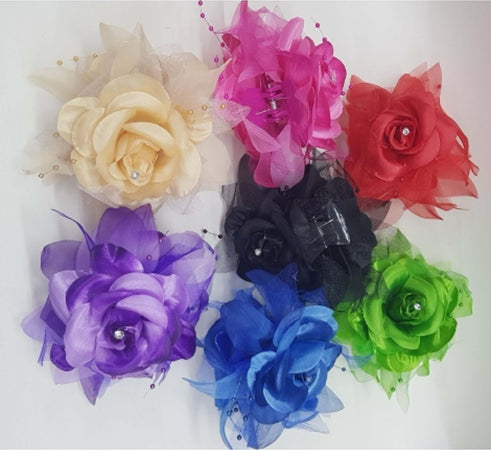 2 FERMAGLIO FERMAGLI FIORE ROSA GLITTER MOLLETTA FERMA CAPELLI FERMACAPELLI  Trade Shop italia - Napoli, Commerciovirtuoso.it