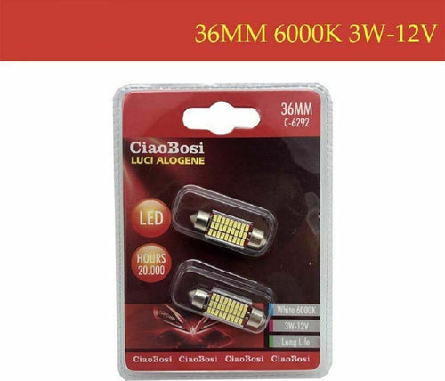2 Lampadine Lampade Auto 36 Mm Led 6000k 3 Watt 12v C-6292 Auto e Moto/Parti per auto/Luci lampadine e indicatori/Lampadine/Lampadine per interno auto/Lampadine tettuccio Trade Shop italia - Napoli, Commerciovirtuoso.it