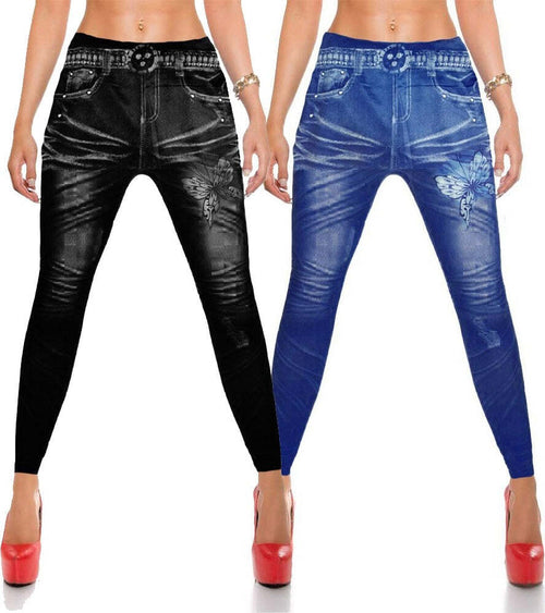 2 LEGGINGS MODELLO FARFALLA JEANS 1 BLU 1 NERO TAGLIA UNICA COD.5241 Moda/Donna/Abbigliamento/Leggings Trade Shop italia - Napoli, Commerciovirtuoso.it