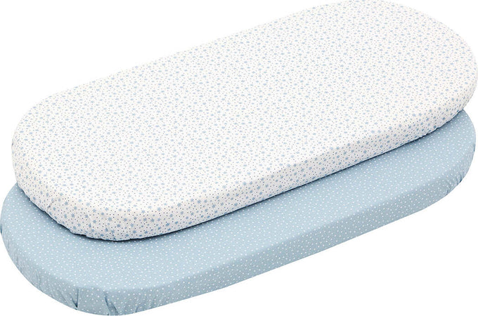 2 Lenzuolo Regolabile-Cestone 35X80X1 Cm Forest Azzurro Casa e cucina/Tessili per la casa/Biancheria per culle e lettini/Biancheria bebè/Lenzuola da culla La Casa Del Bebè - Napoli, Commerciovirtuoso.it