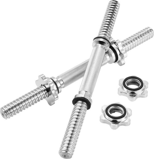2-Manubri-Filettati-Da-30cm-Per-Sollevamento-Pesi-Sport-Allenamento-Palestra