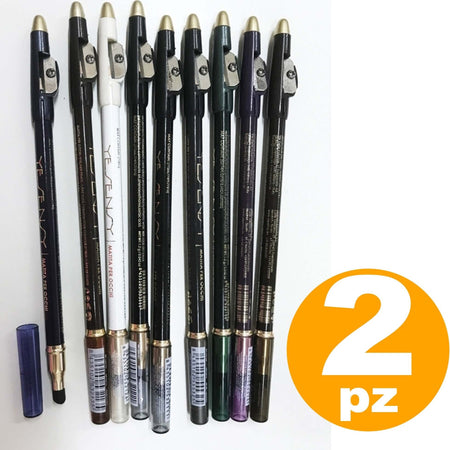 2 MATITA MATITE EYELINER WATERPROOF CONTORNO OCCHI CON TEMPERAMATITE SPUGNA Bellezza/Trucco/Occhi/Matite Trade Shop italia - Napoli, Commerciovirtuoso.it