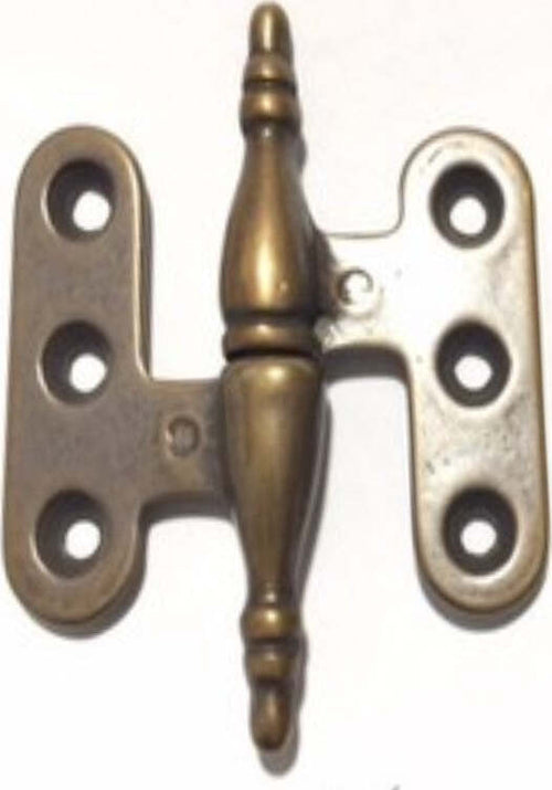 2-PEZZI---CERNIERA-DESTRA-A-SFILARE-CON-ALA-STONDATA---PERNO-BAROCCO---IN-OTTONE-BRONZATO---55x60MM