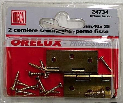 2-PEZZI---CERNIERA-SEMILARGA-CON-PERNO-FISSO-40x35MM---IN-OTTONE-LUCIDO