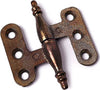 2-PEZZI---CERNIERE-A-SFILARE-CON-ALA-SNODATA-E-PERNO-BAROCCO---SINISTRA---IN-OTTONE-BRONZATO-55x60MM