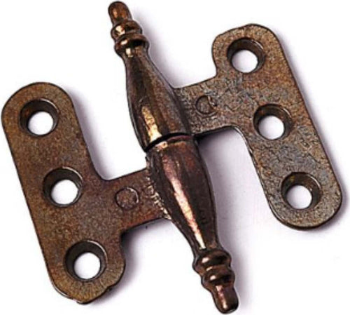 2-PEZZI---CERNIERE-A-SFILARE-CON-ALA-SNODATA-E-PERNO-BAROCCO---SINISTRA---IN-OTTONE-BRONZATO-55x60MM