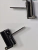 2-PEZZI---CERNIERE-PER-PORTE-A-VETRO-CON-BATTUTA-INTERNA---PER-ANTE-100x60x0,6cm.---COLORE-NERO---METALLO-NICHELATO-CON-VITI