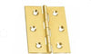 2-PEZZI---CERNIERE-QUADRATE-OTTONE-LUCIDO-40X40MM---CON-PERNO-FISSO