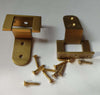 2-PEZZI---CERNIERE-SATINATE-ZINCATE-57x40MM---IN-OTTONE-MASSICCIO---CON-VITI-Ø13MM