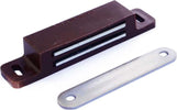 2-PEZZI---CHIUSURA-MAGNETICA-DA-APPLICARE---FORZA-12KG---CON-RISCONTRO-E-VITI---COLORE-MARRONE