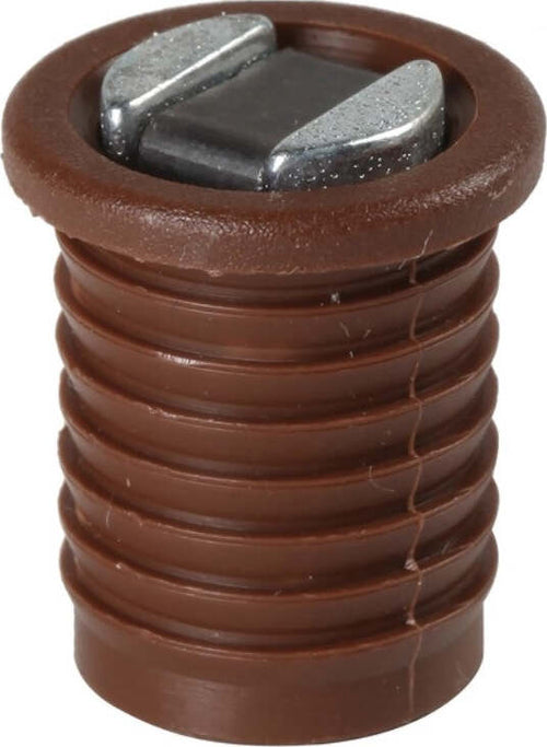2-PEZZI---CHIUSURA-MAGNETICA-DA-INCASSO-Ø14MM---CON-CORPO-IN-PLASTICA-MARRONE---FORZA-MAGNETICA-6Kg