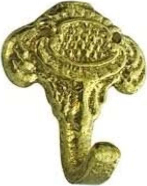 2-PEZZI---GANCI-DECORATIVI-IN-OTTONE-LUCIDO-PER-QUADRI---CON-CHIODI