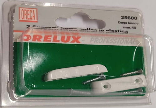 2-PEZZI---SUPPORTI-FERMA-ANTINE-IN-PLASTICA-BIANCA-40MM---CON-VITI