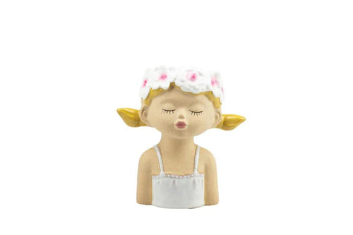 2 Pezzi Matrimonio Harmony Vasetto figurine ceramica