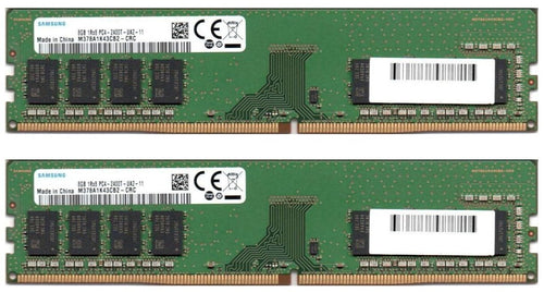 2 Pezzi Memoria DRAM Samsung 8GB 1,2V DDR4 2400 MHz M378A1K43CB2-CRC
