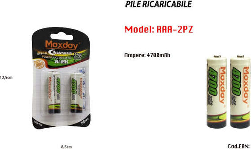 2-Pezzi-Pile-Batterie-Stilo-Aa-Ricaricabili-Da-4700-Mah-Ni-mh-Per-Fotocamera