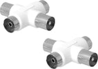 2-Pezzi-Sdoppiatore-Splitter-per-Antenna-TV-2-Maschio-2-Femmine-Zorei