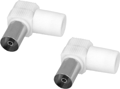 2-Pezzi-Spina-Connettore-Coassiale-Angolo-Retto-90-Gradi-Forma-L-Femmina-Per-Antenna-TV-Zorei