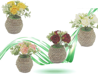 2 Pezzi Vaso Corda Piantina Fiori Artificiali Pianta Idea Regalo Bomboniera 10cm Giardino e giardinaggio/Attrezzi da giardino e attrezzature per l'irrigazione/Vasi e accessori per piante/Vasi tradizionali Trade Shop italia - Napoli, Commerciovirtuoso.it