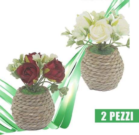 2 Pezzi Vaso Corda Piantina Fiori Artificiali Pianta Idea Regalo Bomboniera 10cm Giardino e giardinaggio/Attrezzi da giardino e attrezzature per l'irrigazione/Vasi e accessori per piante/Vasi tradizionali Trade Shop italia - Napoli, Commerciovirtuoso.it