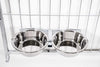 2 Porta Ciotole Doppie Universali per Box Regolabile Acciaio Diametro 24 Cm Prodotti per animali domestici/Cani/Cucce gabbiette e recinzioni/Recinti da esterno Ogomondo - Martina Franca, Commerciovirtuoso.it