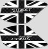 2-PROTEZIONI-SERBATOIO-3D-per-MOTO-compatibili-triumph-STREET-TRIPLE-2013-2021
