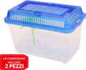 2 Pz Acquario Vaschetta Pesci Tartarughe Coperchio Maniglia Presa Aria 16x9.5x12 Prodotti per animali domestici/Pesci e animali d'acqua/Acquari e bocce per pesci/Acquari Trade Shop italia - Napoli, Commerciovirtuoso.it