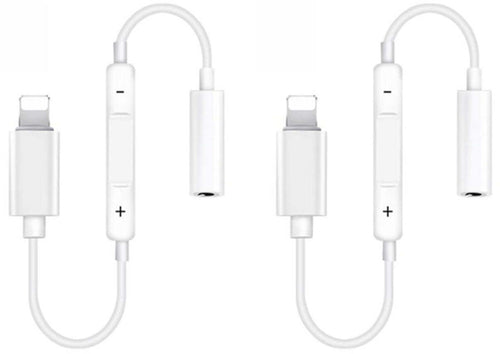 2 pz Adattatore per cuffie da Lightning a Jack 3,5mm Femmina Audio Aux Compatibile con iPhone 13 Mini 12 Pro SE 11 Pro Max X XR XS MAX