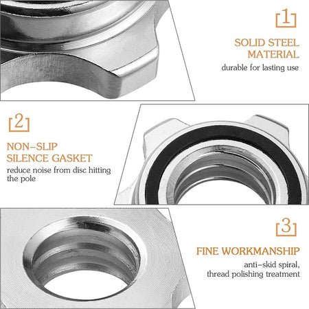 2 Pz Coppia Ricambi Accessori Per Manubrio Bilanciere Morsetto Dado A Vite 25mm Pesi Palestra Trade Shop italia - Napoli, Commerciovirtuoso.it